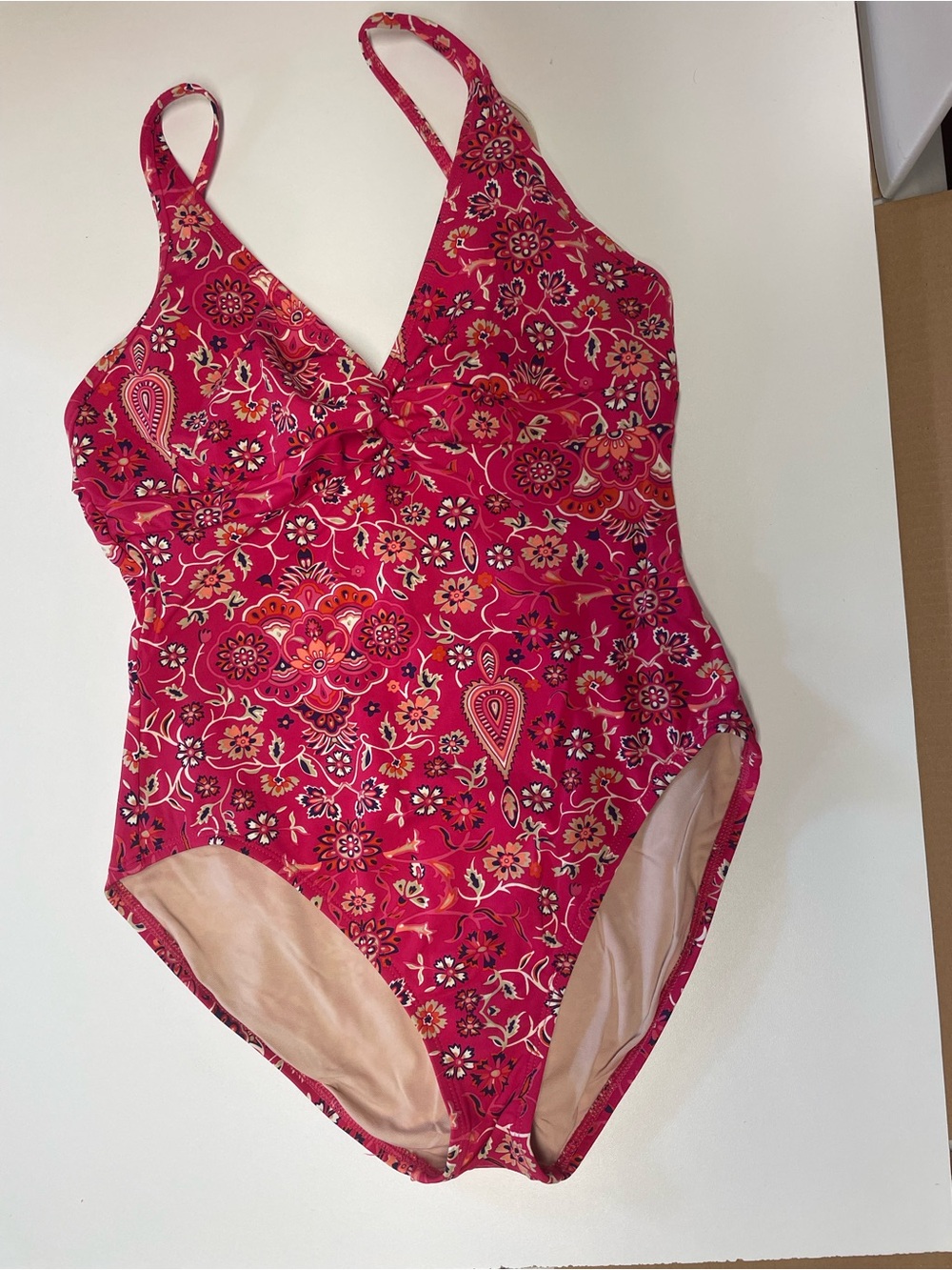 2bamboo Pink Floral-Print Adjustable-Strap Swimsuit